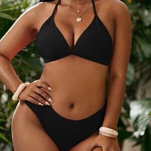 *NEW-Plus Halter Triangle Bikini Swimsuit